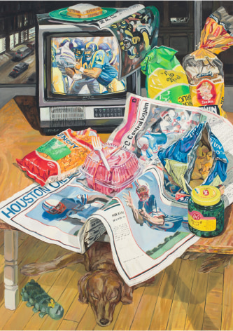 Football, 1986. Oil on canvas, 70 x 50 inches