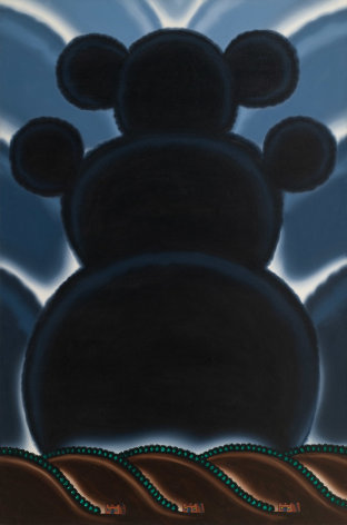 Roger Brown, Zuni Clouds with Pueblos, 1993. Oil on canvas, 48 x 32 inches