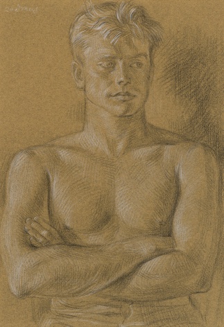 A.J. Yow, c. 1953 Crayon on paper 9 5/8 x 6 5/8 inches