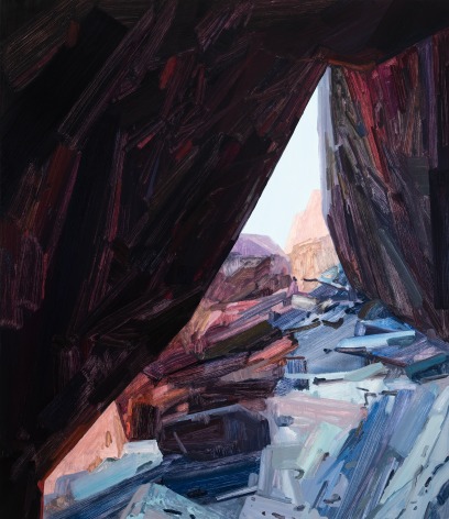 Claire Sherman, Cave, 2023. Oil on canvas, 60 x 52 inches