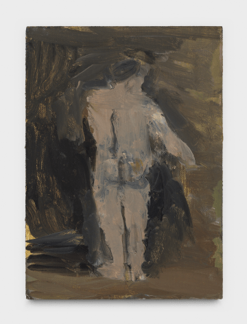 Janice Nowinski, Nude from Back, 2022. Oil on panel, 7 x 5 inches