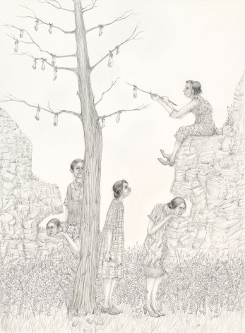 Agatha's Tree, 2023 Graphite on paper 21 1/4 x 15 5/8 inches