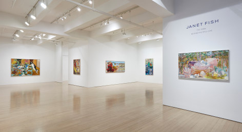 Installation view of Janet Fish: The 1980s: Beyond the Still Life