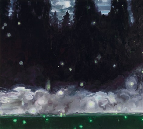 Fireflies, and Mists under a Gibbous Moon no. 1, 2022 Oil on linen 70 x 78 inches