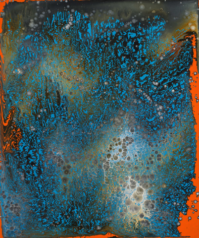 Surfacing (blue with orange edge), 2021