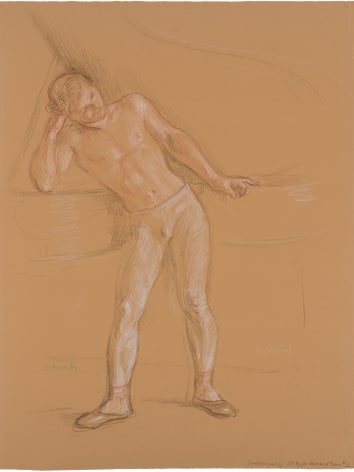 Preliminary Study for Dancer at Piano #2, 1966. Crayon and pastel on paper 25 x 19 inches