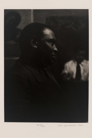 Roy DeCarava Portrait of Paul Robeson, AP III/V, 1950 Gelatin silver print 11 x 8 inches