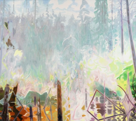 Eric Aho, First Forest Threshold, 2022. Oil on linen, 80 x 90 inches