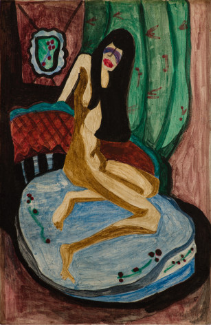 Gwen Knight The Boudoir, c. 1941 Tempera on board 17 7/8 x 12 inches
