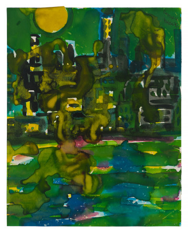 New York, New York, c. 1979-80 Watercolor and collage on paper 12 3/4 x 10 inches