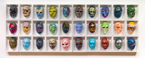 Installation of masks in&nbsp;Voyages (2007)