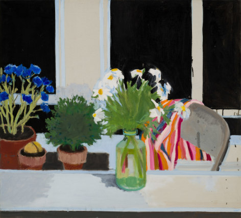 Still Life with Plants , 1962. Oil on canvas 38 x 42 inches