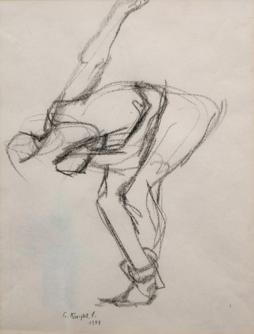 Gwen Knight Dancer, 1981 Charcoal on paper 16 7/8 x 14 inches