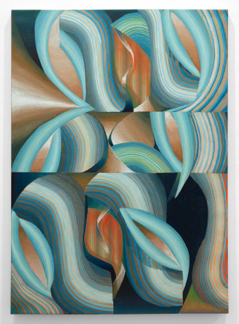 Theresa Daddezio, Twist, 2023. Oil on linen, 35 x 25 inches