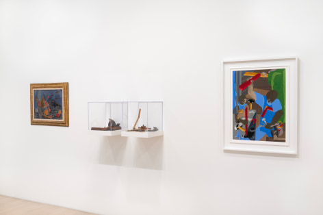 Installation view of Jacob Lawrence: Builders