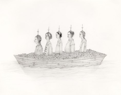 Voyage, 2021 Graphite on paper 16 x 20 inches