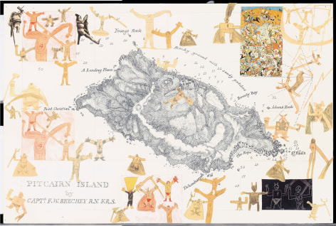Boys&#039; Art #1: Pitcairn Island, 2001-02, Mixed media on paper
