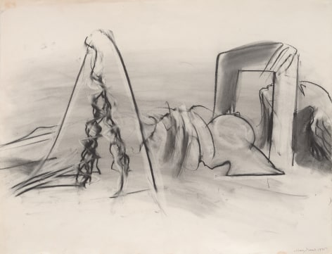 Landscape Woman II, 1975 Charcoal on paper 20 x 26 inches