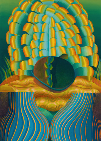 Blue Amanita, 2023 Oil on linen 50 x 36 inches