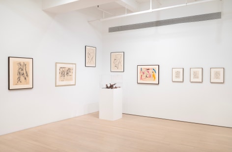 Installation view of Jacob Lawrence: Builders