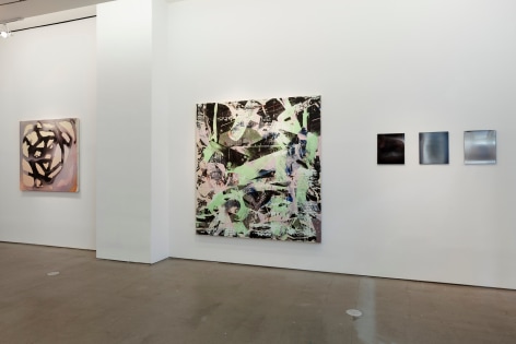 Installation of paintings and works on paper