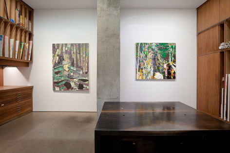 Installation views of &quot;The Woods are Lovely, Dark, and Deep&quot;