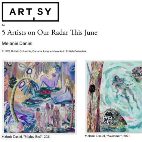 Paintings by Melanie Daniel in Artsy review