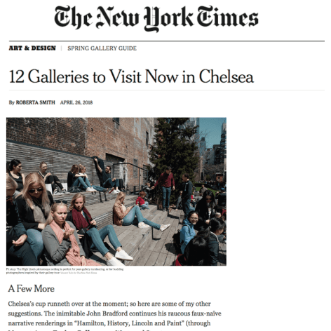 The New York Times, 12 Galleries to Visit Now in Chelsea