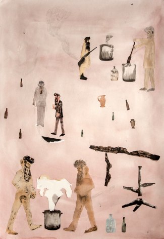 collage work on paper