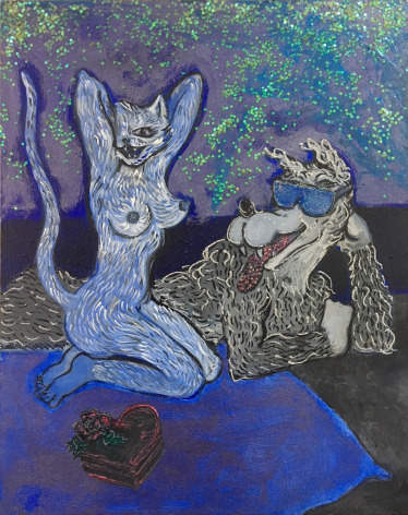 mixed media work on panel