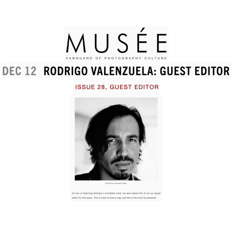 Rodrigo Valenzuela guest editor in Musee Magazine