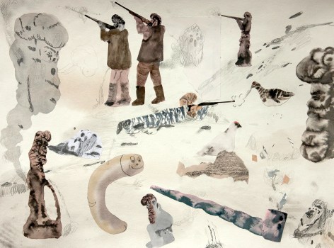 collage work on paper