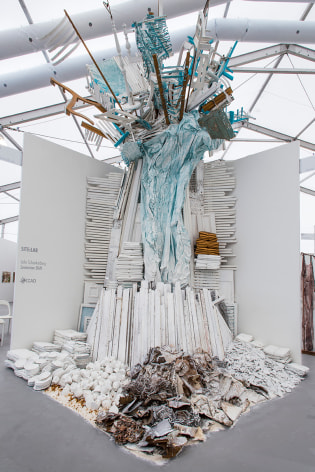 Site specific mixed media installation by Julie Schenkelberg at Untitled Miami 2015