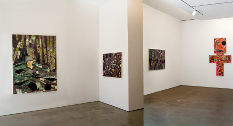 installation of paintings by Melanie Daniel