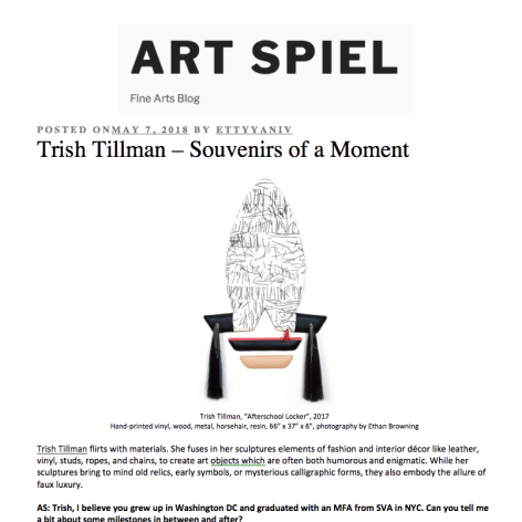 Art Spiel- "Trish Tillman – Souvenirs of a Moment"