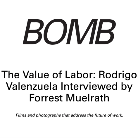 Bomb Magazine interview with Rodrigo Valenzuela