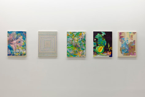 installation of paintings by Todd Kelly