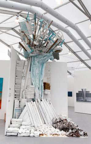 Site specific mixed media installation by Julie Schenkelberg at Untitled Miami 2015