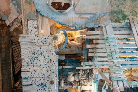 Site specific installation by Julie Schenkelberg at Mattress Factory Museum, 2015