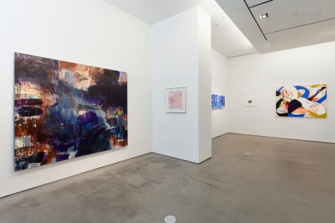 Installation of paintings and works on paper