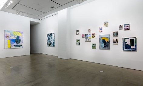 Installation image of Marjolijn de Wit's solo exhibition &quot;How Things Act&quot;. Paintings are on the walls