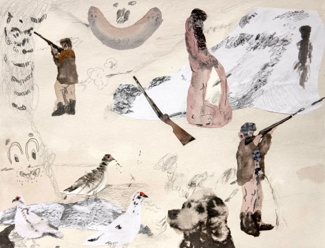 collage work on paper