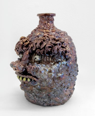 Stoneware face jug by Rebecca Morgan
