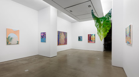 Installation view of &quot;Plastic Garden&quot;, a group exhibition of painting and sculpture