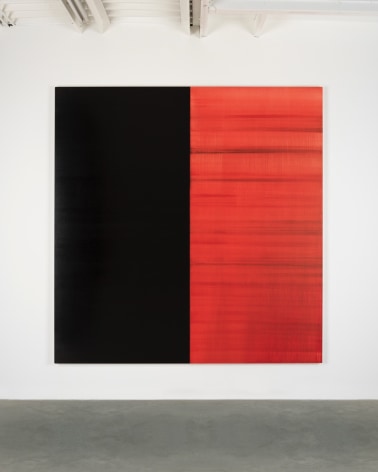 Untitled Lamp Black / Crimson Lake, 2019, oil on linen