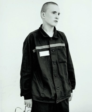 Sad boy in juvenile prison, Russia, 2003