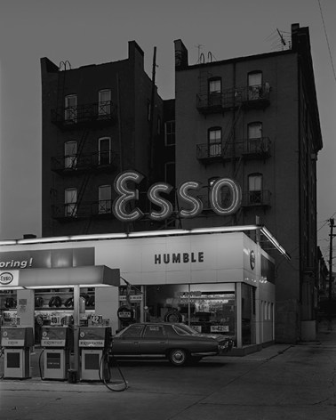 George Tice (b. 1938, Newark), Esso Station and Tenement House, Hoboken, NJ