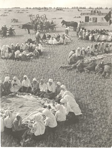 Lunch in the Fields, 1934, Vintage gelatin silver print