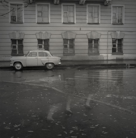 Old-fashioned Moskvitch (cars/feet), St. Petersburg, 1995