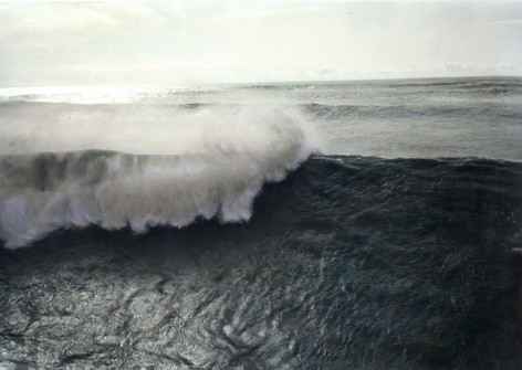 Swirling, 1985, painted 1997, Gelatin silver print with applied oil paint